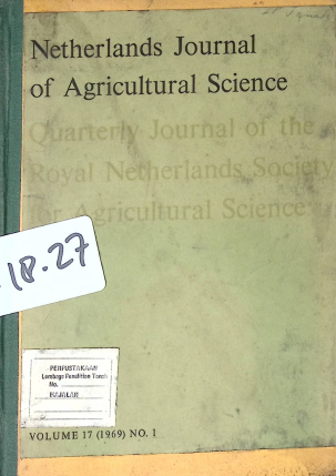 Cover NETHERLANDS JOURNAL OF AGRICULTURAL SCIENCE VOL 17
