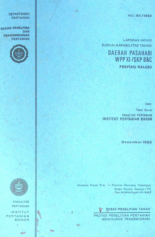 Cover SURVEI KT DAERAH PASAHARI, MALUKU