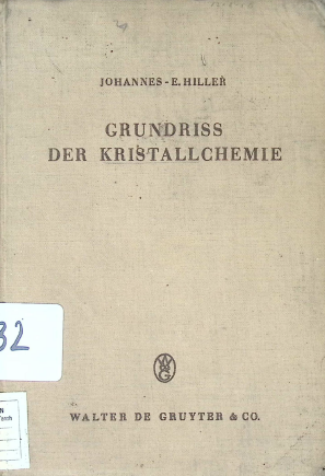 Cover GRUNDRISS DER KRISTALLCHEMIE