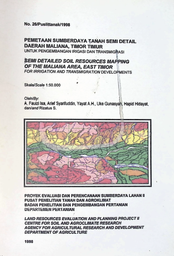 Cover PEMETAAN SUMBER DAYA TANAH DAERAH MALIANA TIMOR TIMUR