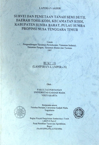 Cover SURVEI DAN PEMETAAN SEMI DETAIL DAERAH TOSIKODI NTT