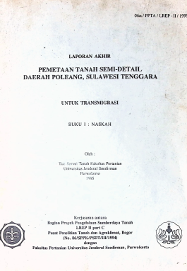 Cover LAPORAN AKHIR PTS DAERAH POLEANG SULAWESI TENGGARA BUKU I. NASKAH