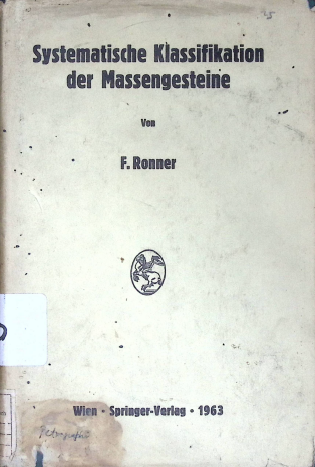 Cover SYSTEMATISCHE KLASSIFIKATION