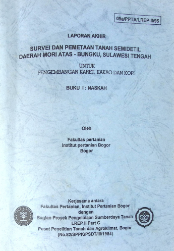 Cover LAPORAN AKHIR SURVEI DAN PEMETAAN TANAH DAERAH MORI ATAS SULTENG