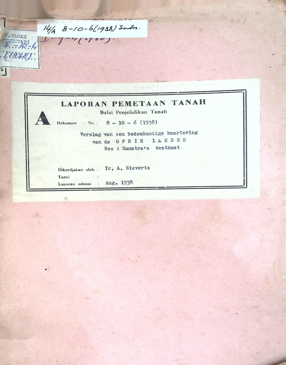Cover LAPORAN PEMETAAN TANAH