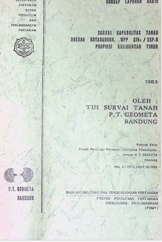 Cover SURVEI DAN PEMATAAN SUMEBER DAYA TANAH TINGKAT SEMI DETAIL