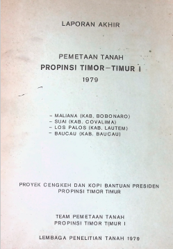Cover LAPORAN AKHIR PROVINSI TIMOR-TIMUR I 1979
