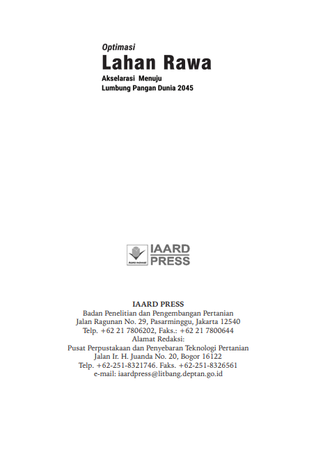 Cover Optimasi Lahan Rawa Akselerasi Menuju Lumbung Pangan Dunia 2045