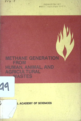 Cover MEHANE GENERATION FROM HUMAN,ANIMAL, AND AGRICULTURAL WASTES