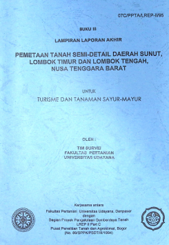 Cover LAPORAN AKHIR PTS DAERAH SUNUT, LOMBOK TIMUR DAN LOMBOK TENGAH NTB