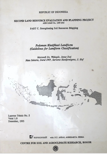 Cover PEDOMAN KLASIFIKASI LANDFORM