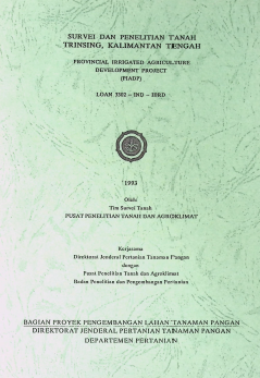 Cover SURVEI DAN PENELITIAN TANAH TRINSING KALIMANTAN TENGAH