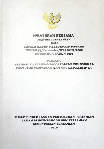 Cover PETUNJUK PELAKSANAAN JABATAN FUNGSIONAL PENYULUHPETUNJUK PELAKSANAAN JABATAN FUNGSIONAL PENYULUH