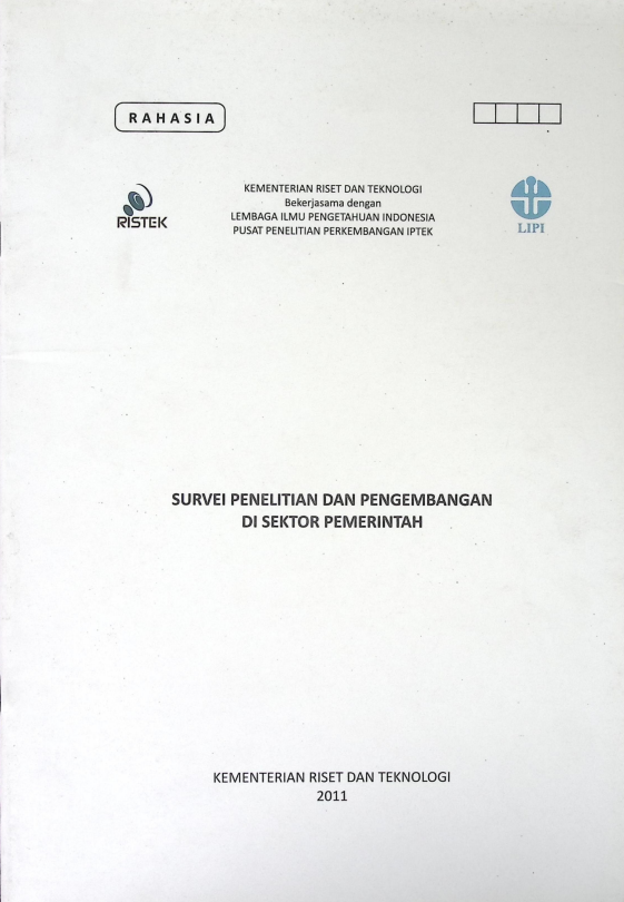 Cover SAUERVEI PENELITIAN  DAN PENGEMBANGSN DI SEKTOR PEMERINTAH