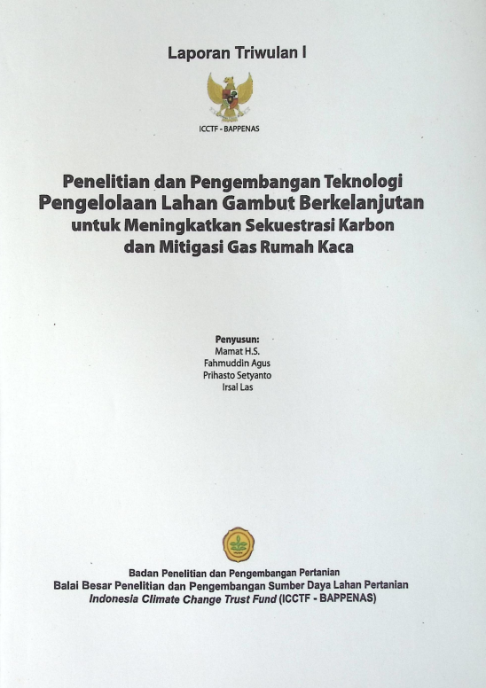 Cover LAPORAN TRIWULAN I PENELITIAN DAN PENGEMBANGAN TEKNOLOGI