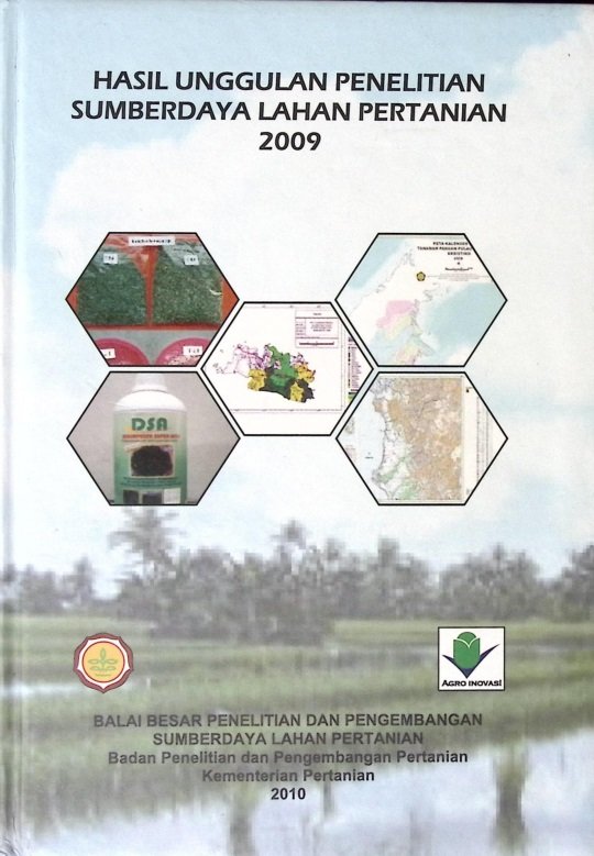 Cover HASIL UNGGULAN PENELITIAN SUMBERDAYA LAHAN PERTANIAN 2009
