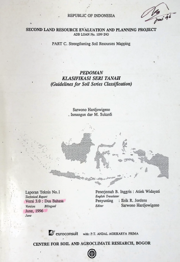 Cover PEDOMAN KLASIFKASI SERI TANAH