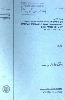 Cover SURVEI DAN PTTT DAERAH MARAUKE DAN SEKITARNYA KAB. MARAUKE PROVINSI IRIAN JAYA