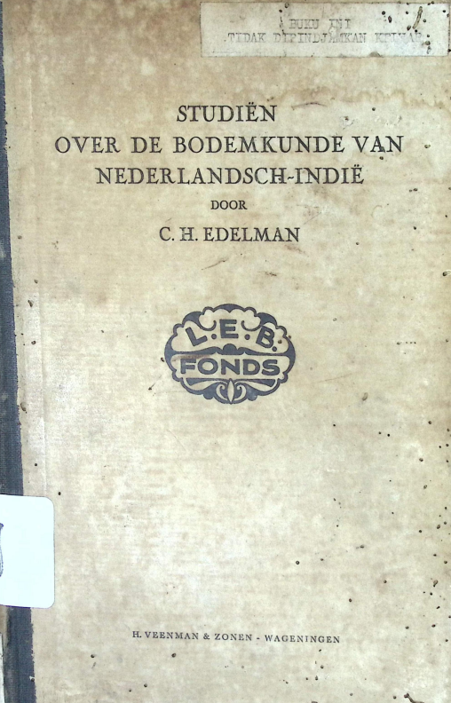 Cover STUDIEM OVER DE BODEMKUNDE VAN