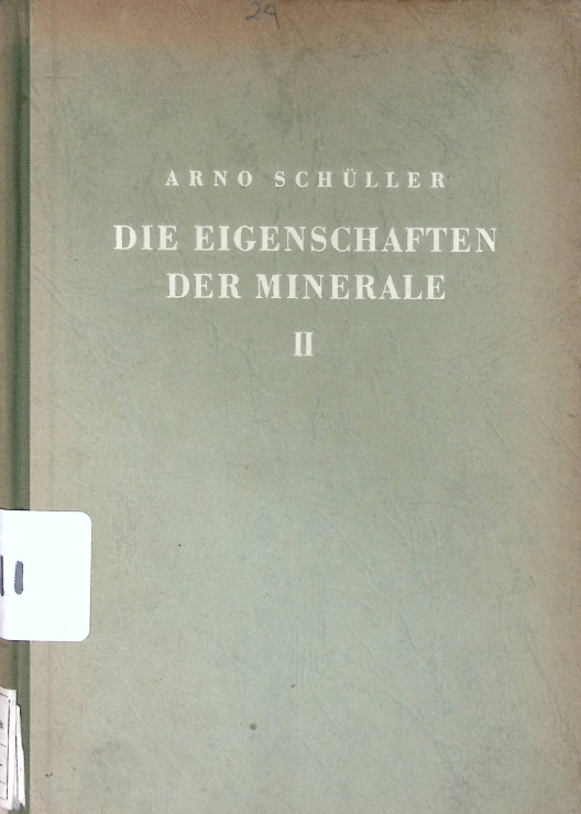 Cover DIE EIGENSCHAFTEN DER MINERALE