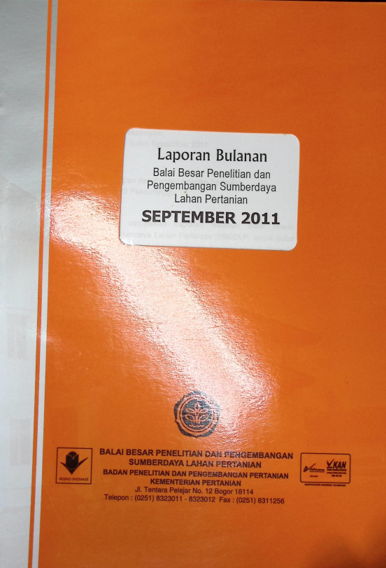 Cover LAPORAN BULANAN SEPTEMBER 2011