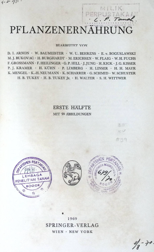 Cover HANDBUCH DER PFLANZENERNAHRUNG UND DUNGUNG (2)