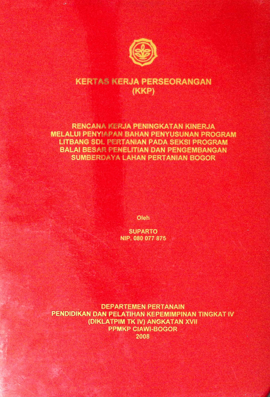 Cover KERTAS KERJA PERSEORANGAN