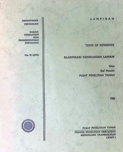 Cover KLASIFIKASI KESESUAIAN LAHAN