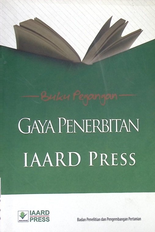 Cover BUKU PEGANGAN GAYA PENERBITAN IAARD PRESS