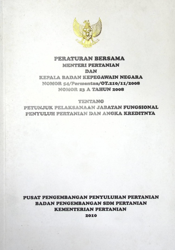 Cover PETUNJUK PELAKSANAAN JABATAN FUNGSIONAL PENYULUH