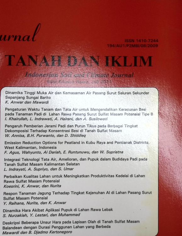 Cover JURNAL TANAH DAN IKLIM 5 BUKU