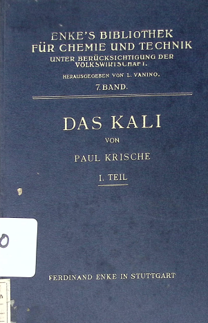 Cover ENKE'S BIBLIOTHEK FUR CHEMIE UND TECHNIK