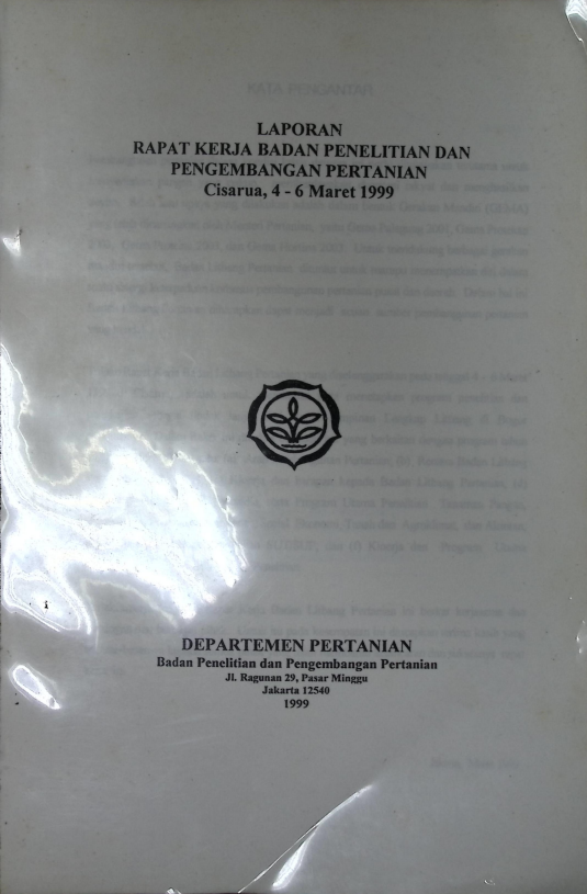 Cover LAPORAN RAPAT KERJA BADAN PENELITIAN DAN PENGEMBANGAN PERTANIAN