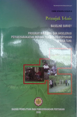 Cover PETUNJUK TEKNIS BASELINE SURVEY PROGRAM RINTISAN DAN AKSELERASI PEMASIARAKATAN INOVASI TEKNOLOGI PERTANIAN (PRIMA TANI)