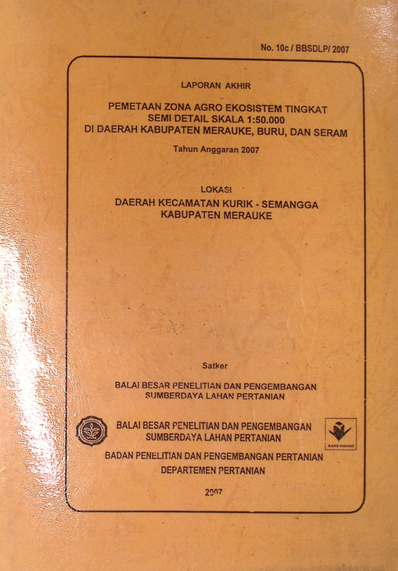 Cover LAPORAN AKHIR PEMETAAN ZONA AGRO