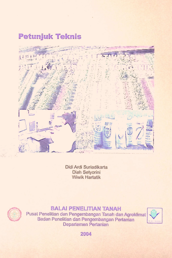 Cover PETUNJUK TEKNIS UJI MUTU DAN EFEKTIVITAS PUPUK ALTERNATIF ANORGANIK