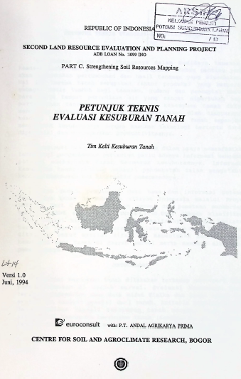 Cover PETUNJUK TEKNIS EVALUASI KESUBURAN TANAH