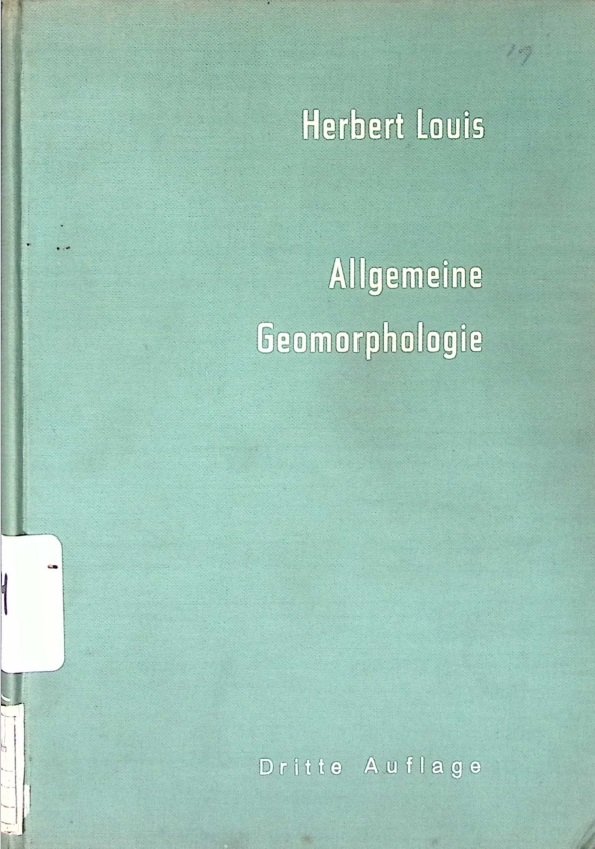 Cover Allgemeine Geomorphologie