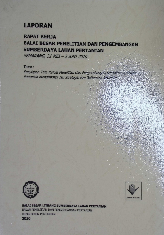 Cover LAPORAN RAPAT KERJA BBBSDLP