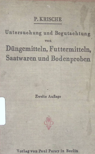 Cover DUNGMITTELN, FUTTERMITTELN SAATWAREN