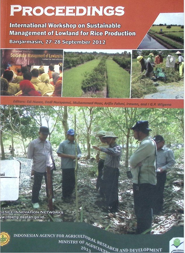 Cover PROCEEDINGS International Workshop on Sustainable Management of Lowland for Rice Production