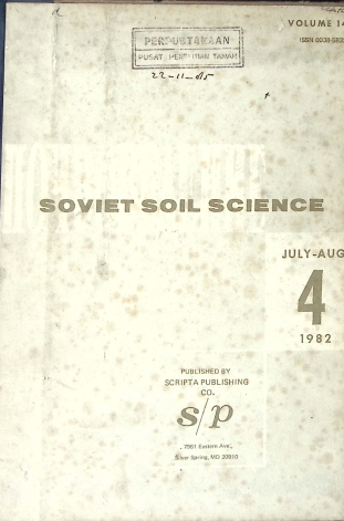 Cover SOVIET SOIL SCIENCE 4