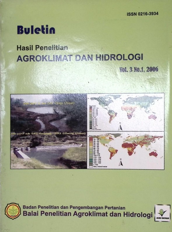 Cover BULETIN HASIL PENELITIAN AGROKLIMAT DAN HIDROLOGI