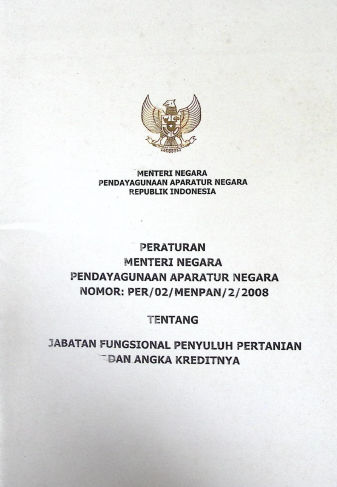 Cover PERATURAN MENTERI NEGARA PENDAYAGUNAAN APARATUR NEGERA