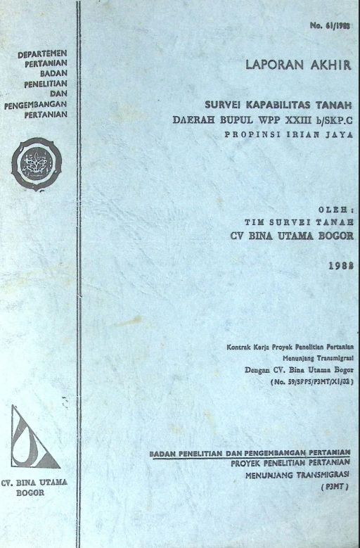 Cover SURVEI KT PROVINSI IRIAN JAYA