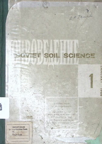 Cover SOVIET SOIL SCIENCE