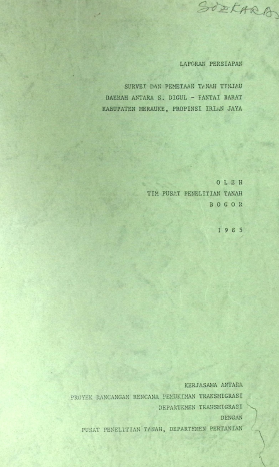 Cover SURVEI DAN PTT DAERAH ANTARA S. DIGUL DAN PANTAI BARAT KAB. MERAUKE, IRIAN JAYA