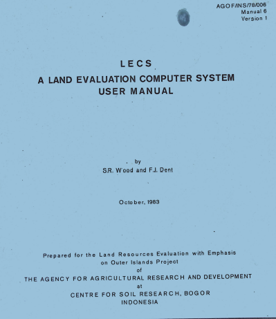 Cover LECS A LAND EVALUTION COMPUTER SYSTEM USER MANUAL