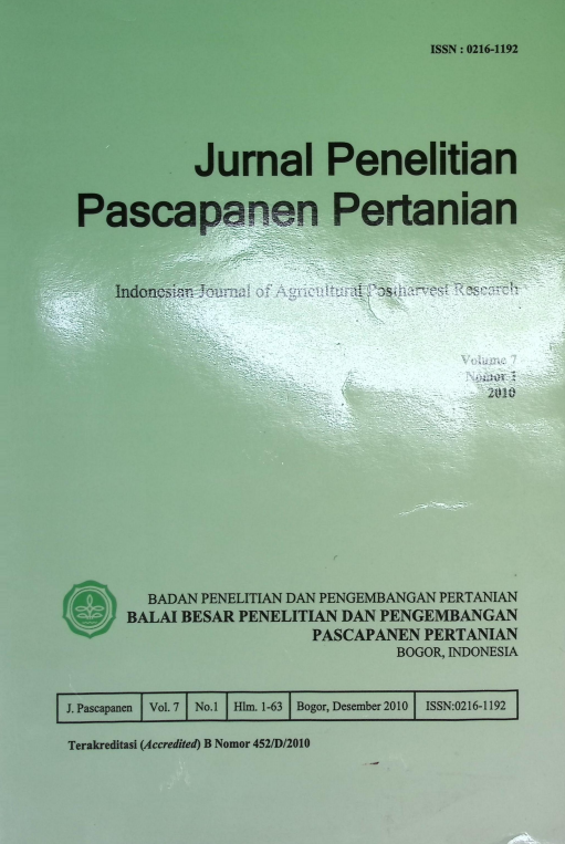 Cover JURNAL PENELITIAN PASCAPANEN PERTANIAN