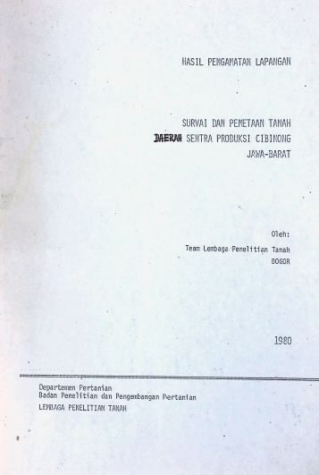 Cover SURVAI DAN PEMETAAN TANAH CIBINONG JAWA BARAT